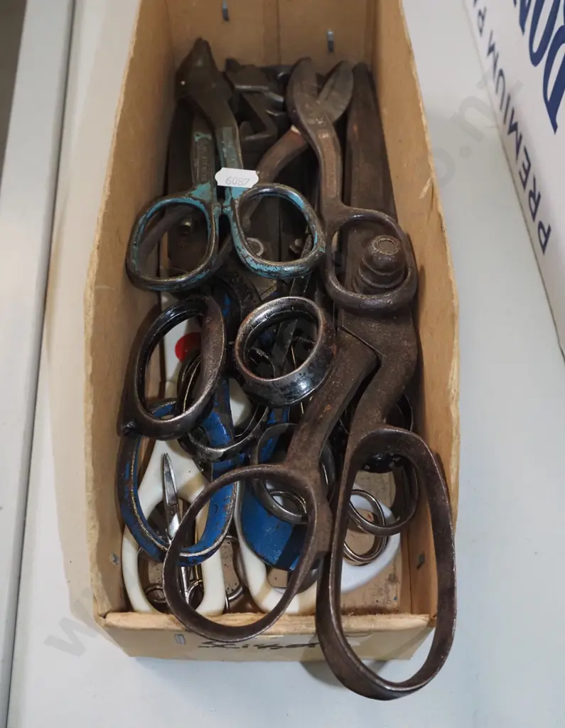 box of scissors and tin snips Image 1++