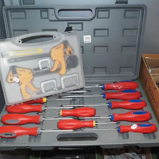 cased screwdriver set, 70 piece spring clamp set