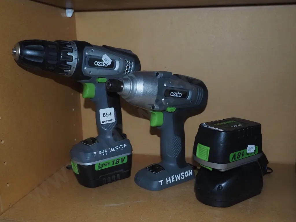 Ozito drill impact driver, 2 batteries, charger Image 1++