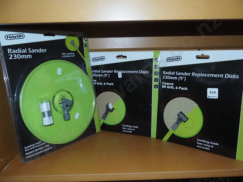 radial sander, 2x packs of replacement discs Image 1++