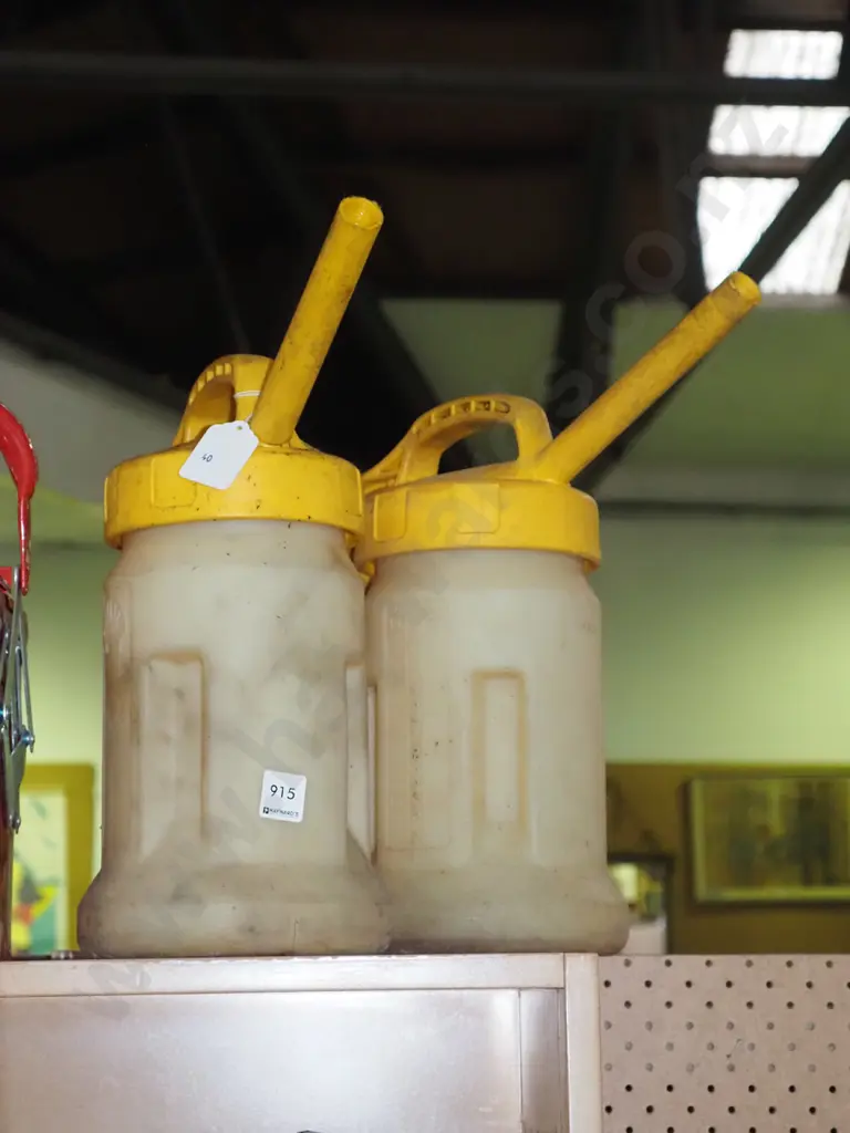 2x Shell oil plastic oil pourers Image 1++