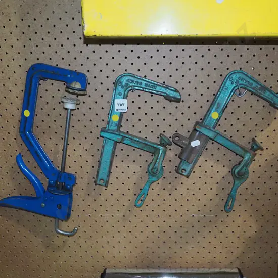 3x clamps - yellow dots