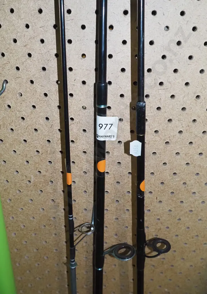 1x rod and reel, 2x fishing rods - orange dots Image 1++