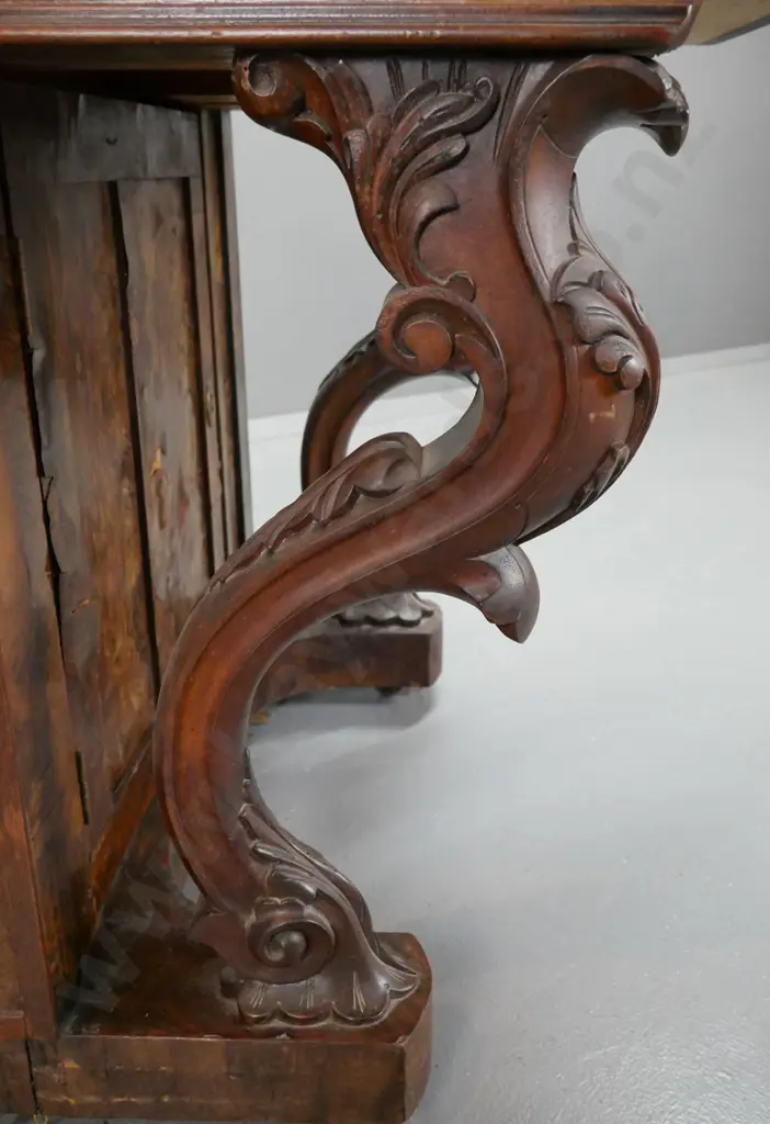 Victorian walnut piano-fronted Davenport with lift up top lid, fitted interior w/ ink bottle, slide out writing surface, Image 1++