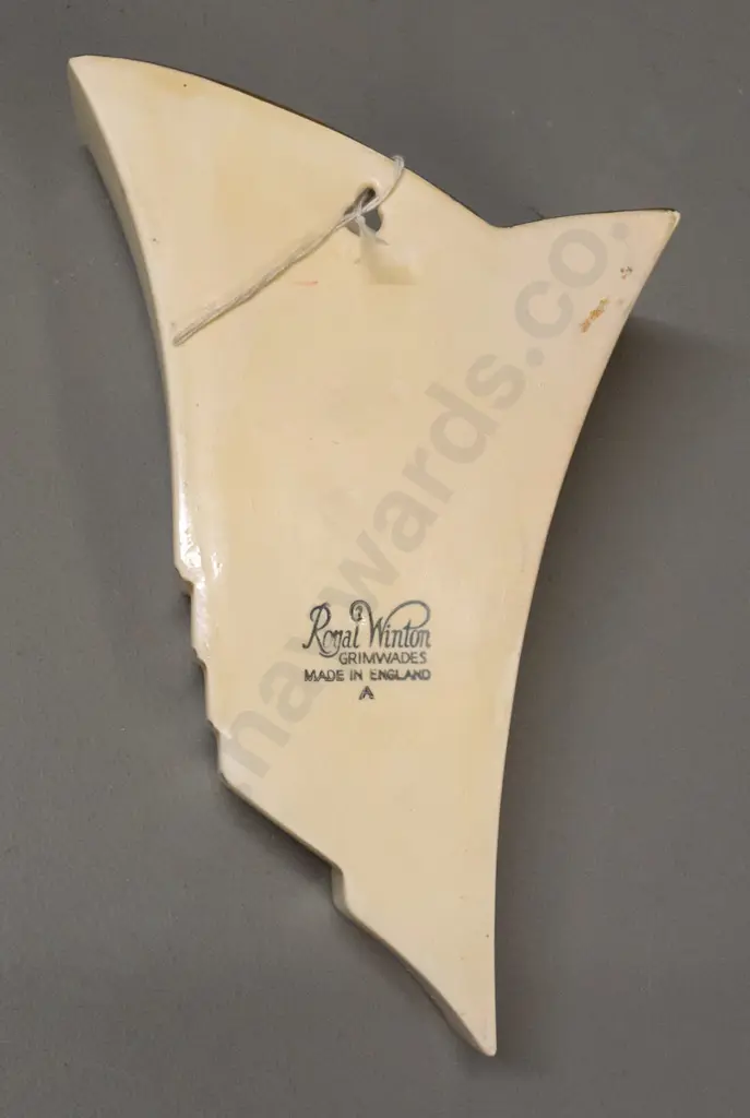 Royal Winton deco shape coaching scene wall pocket vase H-220 W-150 Image 1++