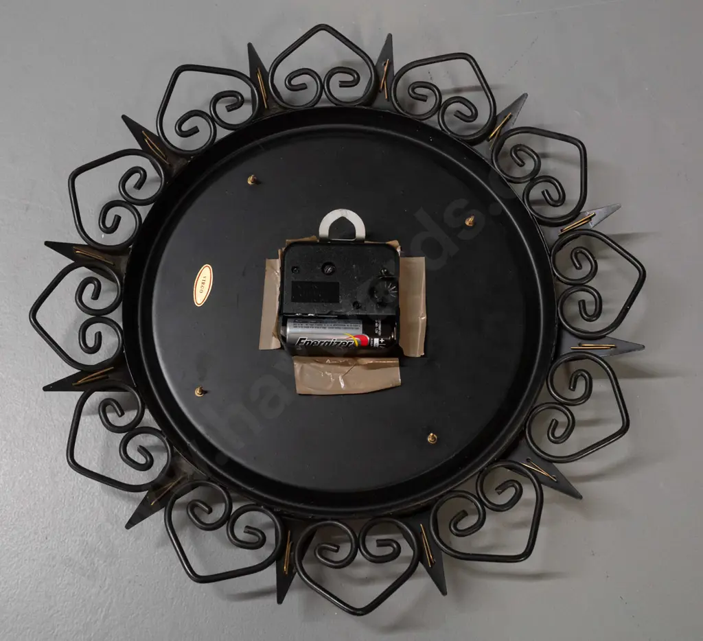 retro Smiths Sectric metal cased star-shaped battery powered English wall clock D-300 Image 1++