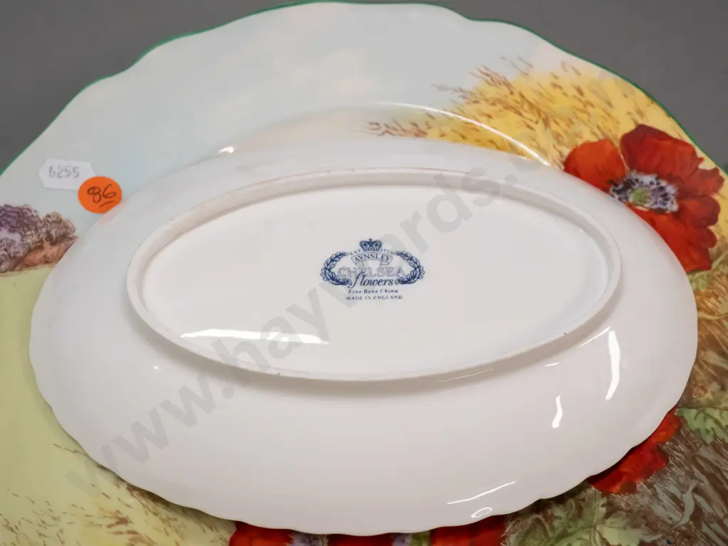 3 Royal Doulton poppy plates D-270 and an Aynsley poppy small fluted dish Image 1++