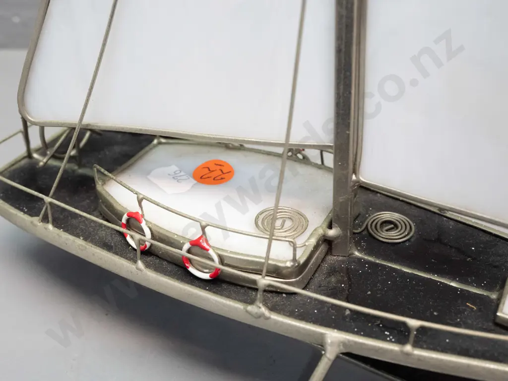 soldered metal and glass yacht model H-350 L-260 Image 1++