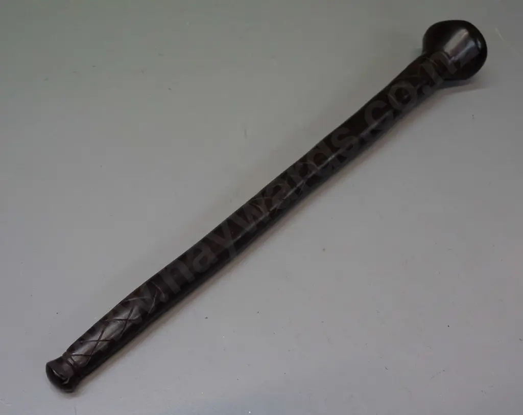 Kenyan Samburu hardwood knobkerrie or club with carved bands of decoration L-470 Image 1++