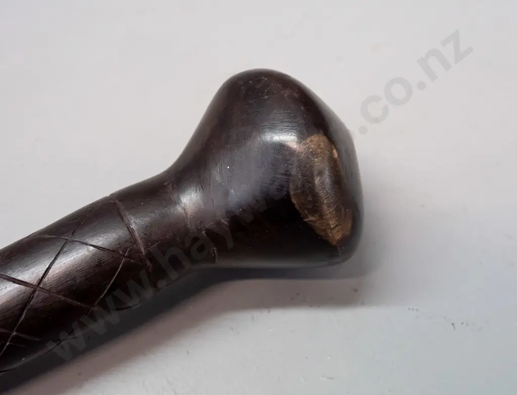 Kenyan Samburu hardwood knobkerrie or club with carved bands of decoration L-470 Image 1++