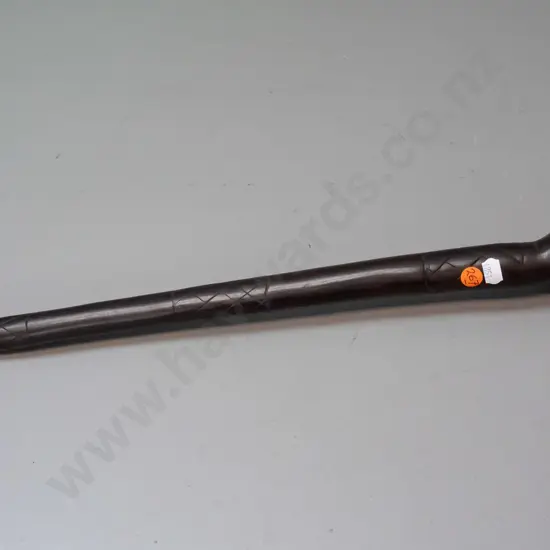 Kenyan Samburu hardwood knobkerrie or club with carved bands of decoration L-470