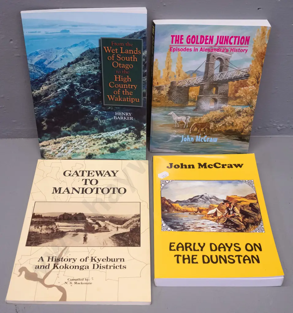 4 South Island local history books - central and west Otago subjects Image 1++