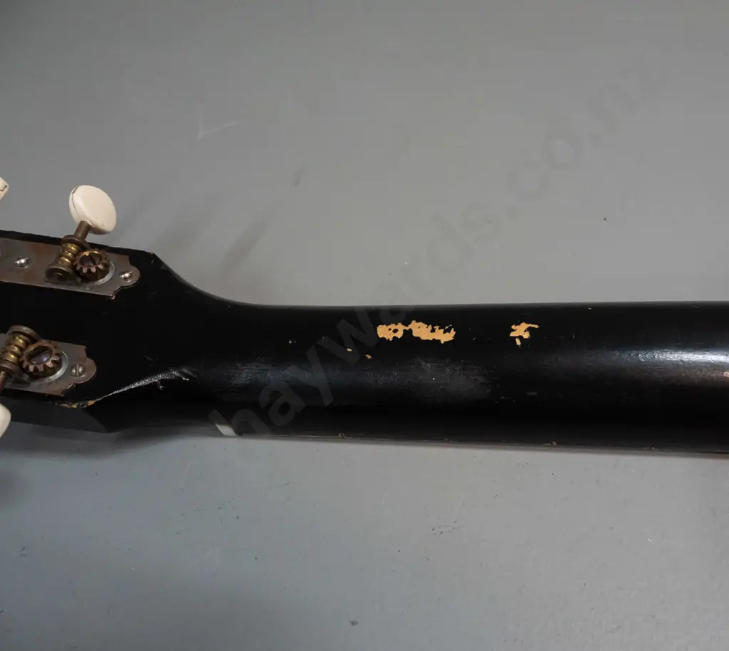 retro (3/4 size?) Stella steel string guitar marked Reinforced Neck - Made in USA - some wear to finish and frets, some Image 1++