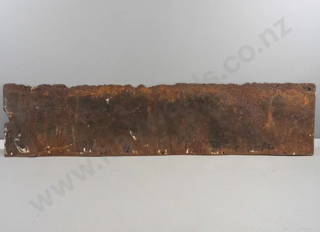 vintage tin and enamel advertising sign - extensive rusting H-360 W-1530 Image 1++