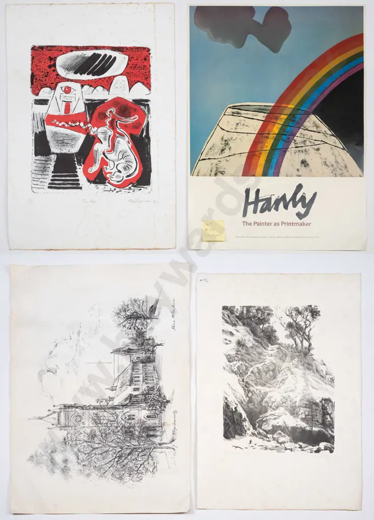 4x unframed artworks - 2x ltd edition prints - Aland Gilderdale, Rob Hayman (foxing and marks to both)) Image 1++