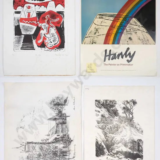 4x unframed artworks - 2x ltd edition prints - Aland Gilderdale, Rob Hayman (foxing and marks to both))