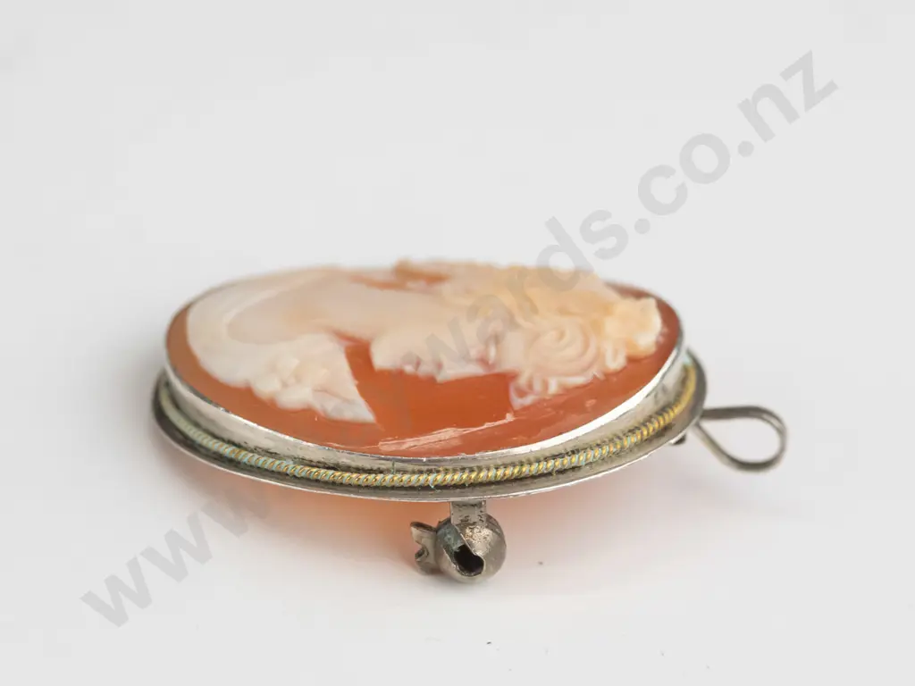 cameo brooch/necklace stamped 925 Image 1++