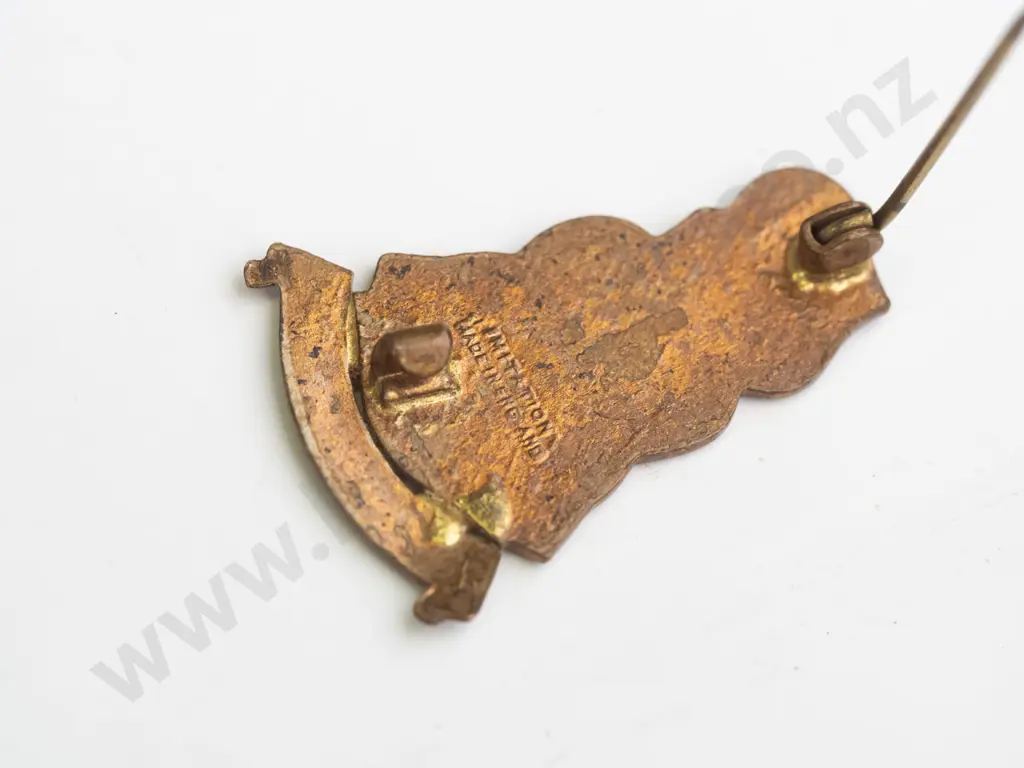 tiki brooch 'tiki NZ Otago 1848-1948' Image 1++