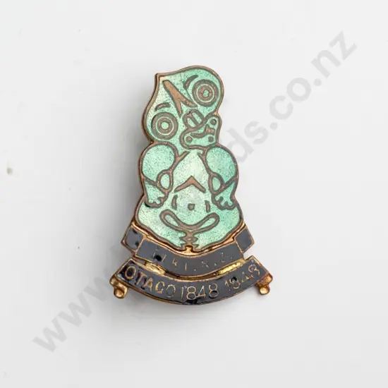 tiki brooch 'tiki NZ Otago 1848-1948'