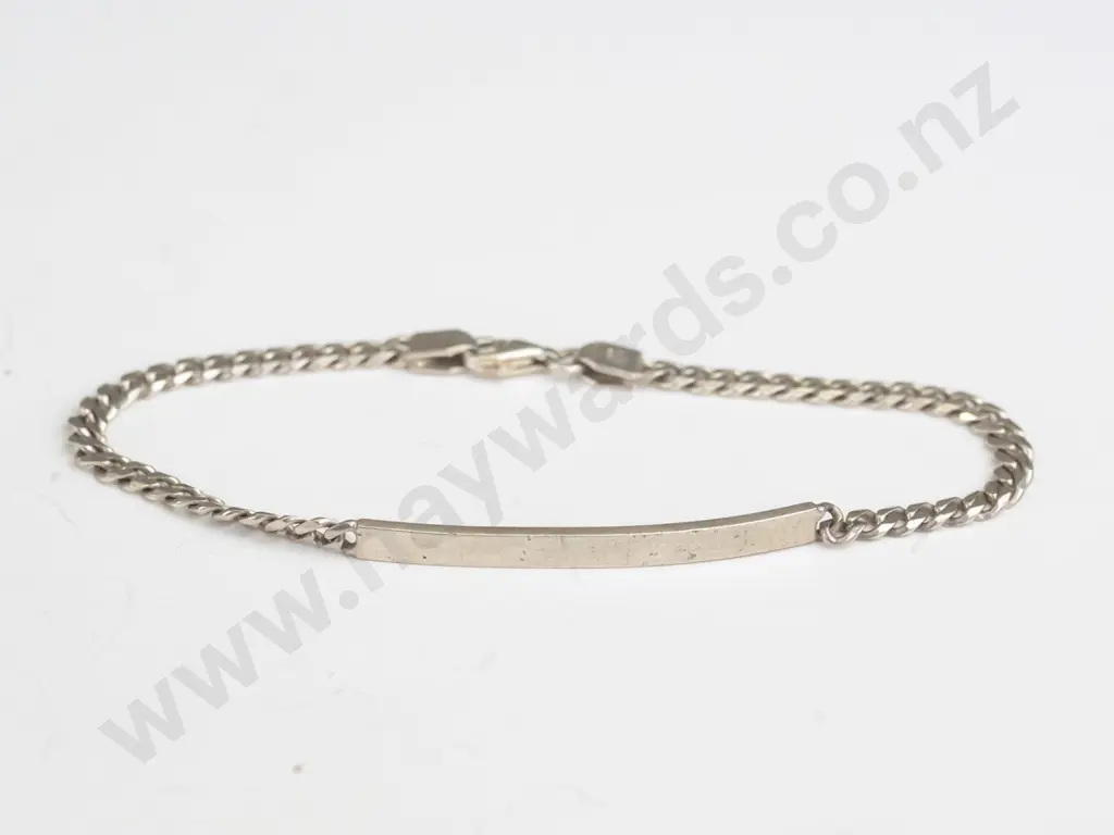 silver ID bracelet [has no name on it] stamped 925 Image 1++
