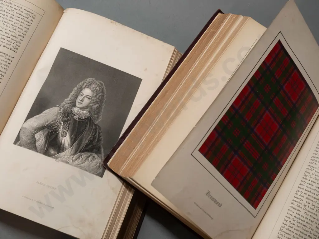 History of the Highlands and Highland Clans - James Brown, pub. A. Fullarton & Co - 4 volumes bound into 2. Some foxing, Image 1++