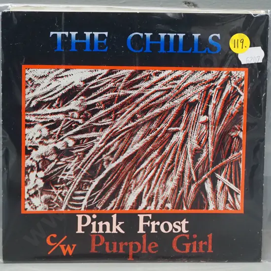 45 RPM single - The Chills - Pink Frost / Purple Girl 1984 Flying Nun. Outer sleeve coming apart slightly