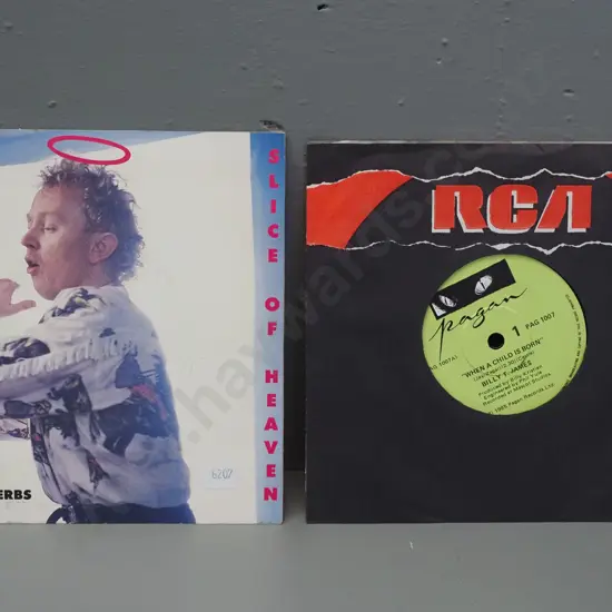 2 45 RPM singles Billy T James 1985 - When a Child is Born / Caucasians and other people & Dave Dobbyn w/ Herbs - Slice