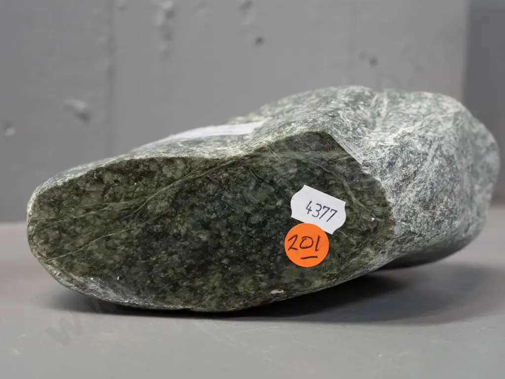 large piece of stone with cut edge - marked greenstone 3372 grams. 185 x 160 x 90 Image 1++