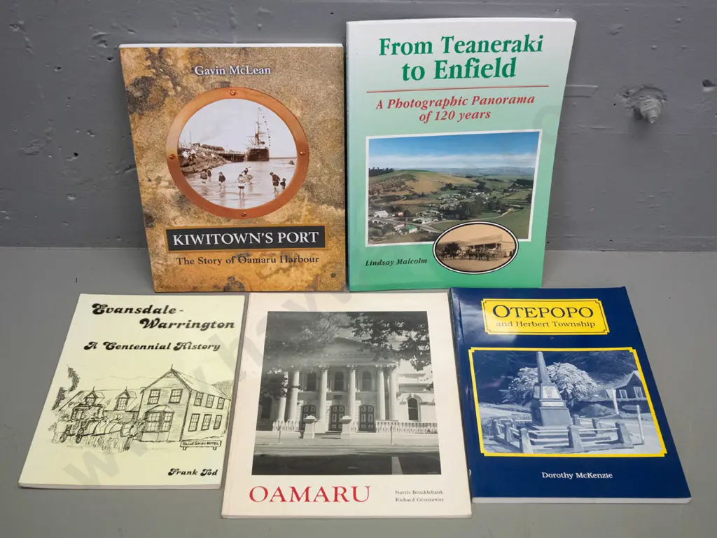 5 South Island local history books - Warrington, Herbert, Oamaru and other North Otago subjects Image 1++