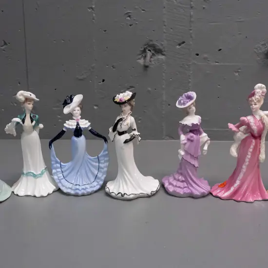7 Coalport lady figurines, all circa early 1990s - tallest is H-160