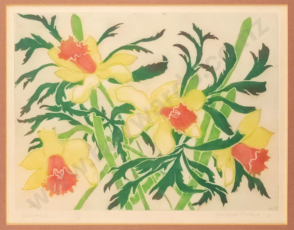 Winifred Pickard - '75, '76 and '78 - 3 unframed ltd edition screen prints - flowers Each H-225 W-300 Image 1++