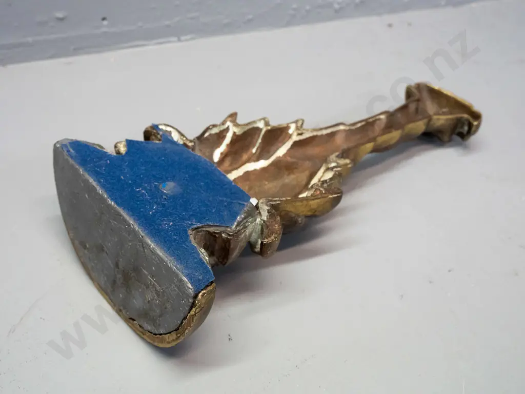 cast brass bracket or ornament, weighted for use as a door-stop H-340 W-150 Image 1++