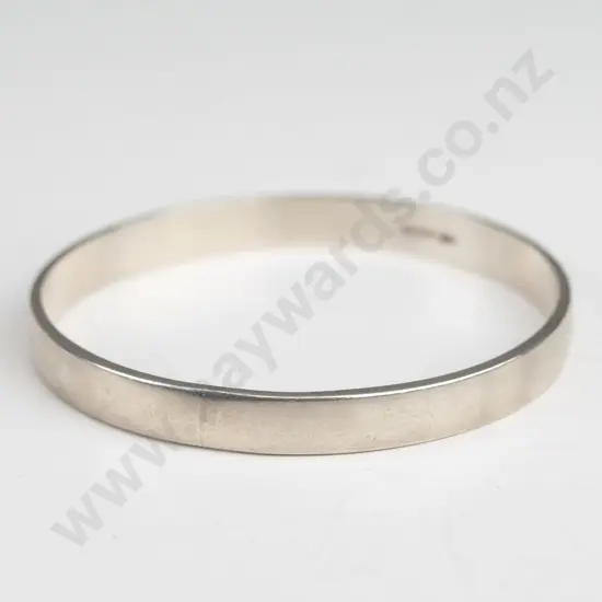 silver bangle stamped H&S stg sil