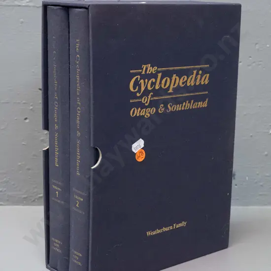 slip-cased 2 Volume set - Otago & Southland Cyclopedia - pub 1999
