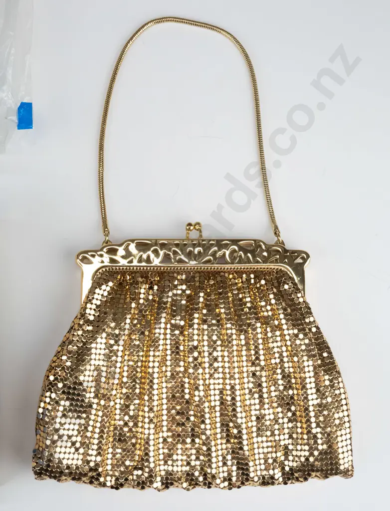 small mesh bag - label 'Mesh Whiting & Davis Ltd bags made in USA in original box Image 1++
