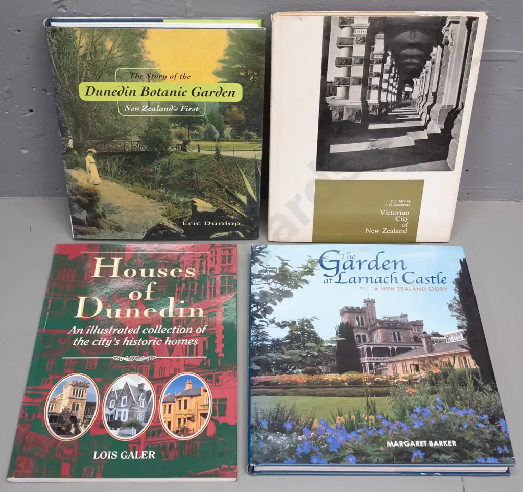 4 Otago area local history publications - Victorian City of NZ, Dunedin botanic gardens, Larnach castle etc. Image 1++