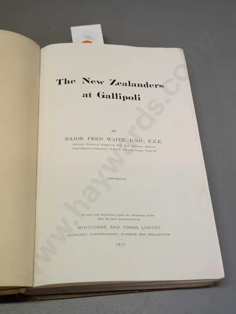 2 WWI history books - Official History of the Otago Regiment NZEF, and New Zealanders at Gallipoli, pub 1919 Image 1++