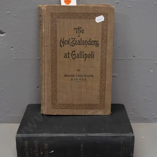 2 WWI history books - Official History of the Otago Regiment NZEF, and New Zealanders at Gallipoli, pub 1919