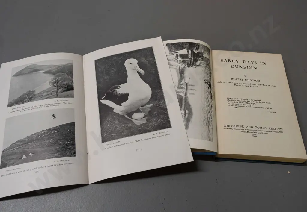 4 local history books - Early Days in Dunedin, Ben & Eleanor Farjeon, Hardwicke Knight's Matanaka and booklet of photos Image 1++