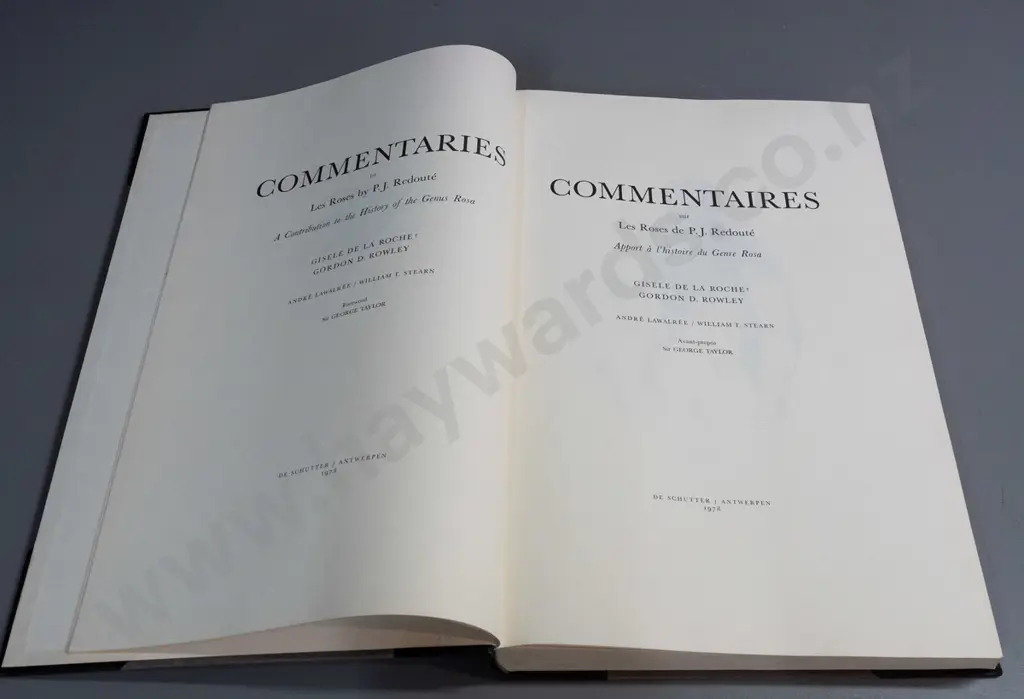 large hard cover book - P.J. Redoute - The Roses, Volume 4 with commentaries, pub. De Schutter, Antwerp 1978. Image 1++