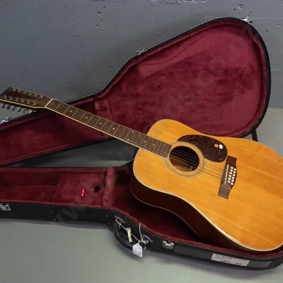 Segovia SJ-26 12-string acoustic guitar - one broken string, minor corrosion to tuning pegs L-1080 W-390