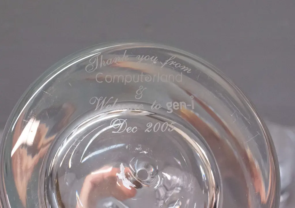 7-piece Krosno crystal drinks set - heavy base stoppered decanter H-350 and 6 tumblers Image 1++