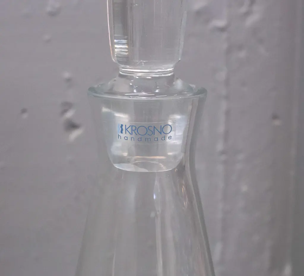 7-piece Krosno crystal drinks set - heavy base stoppered decanter H-350 and 6 tumblers Image 1++