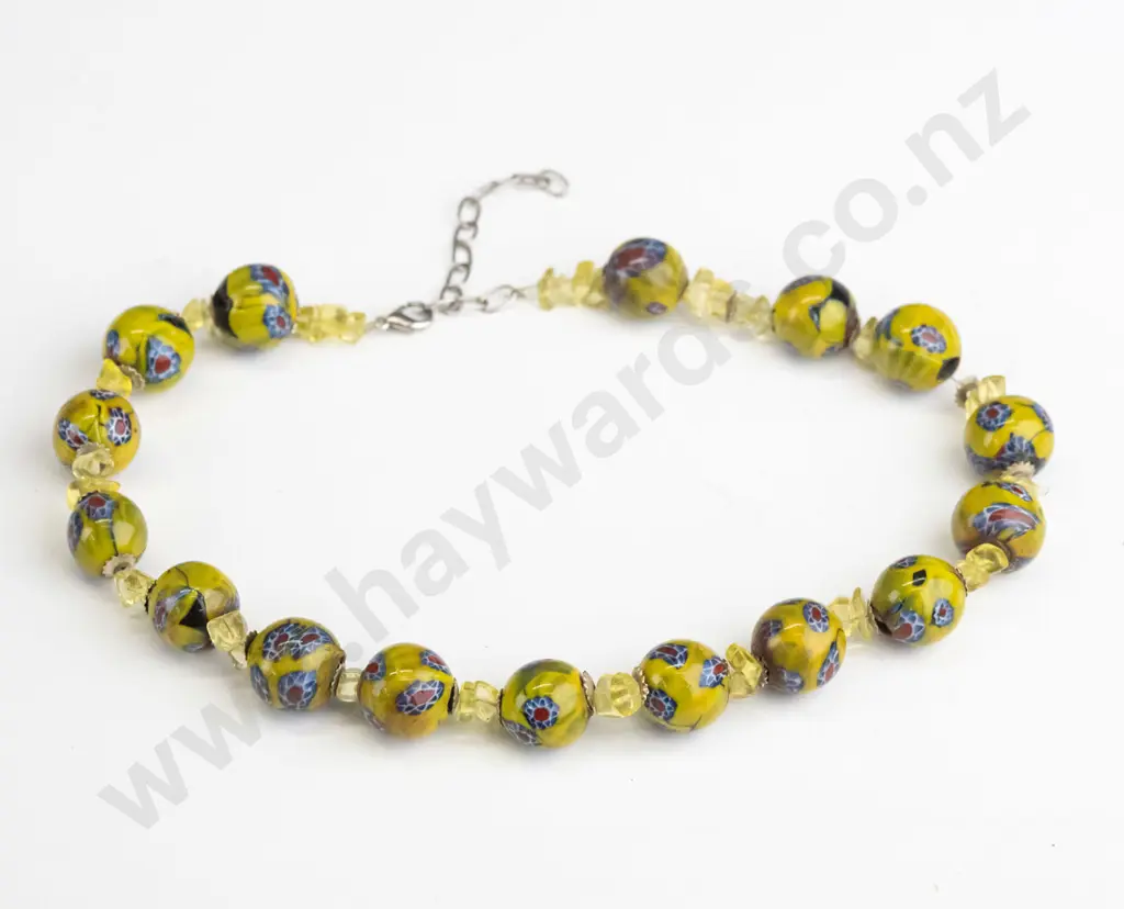 yellow beaded necklace Image 1++