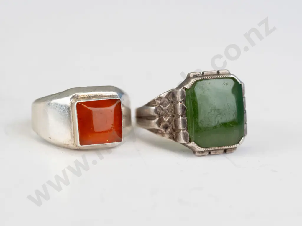 2 silver rings both stamped Image 1++