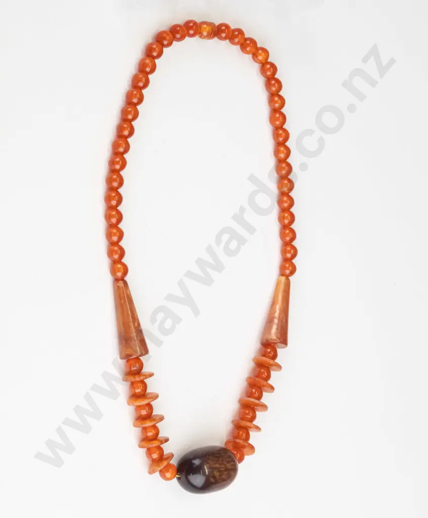 orange beaded necklace Image 1++