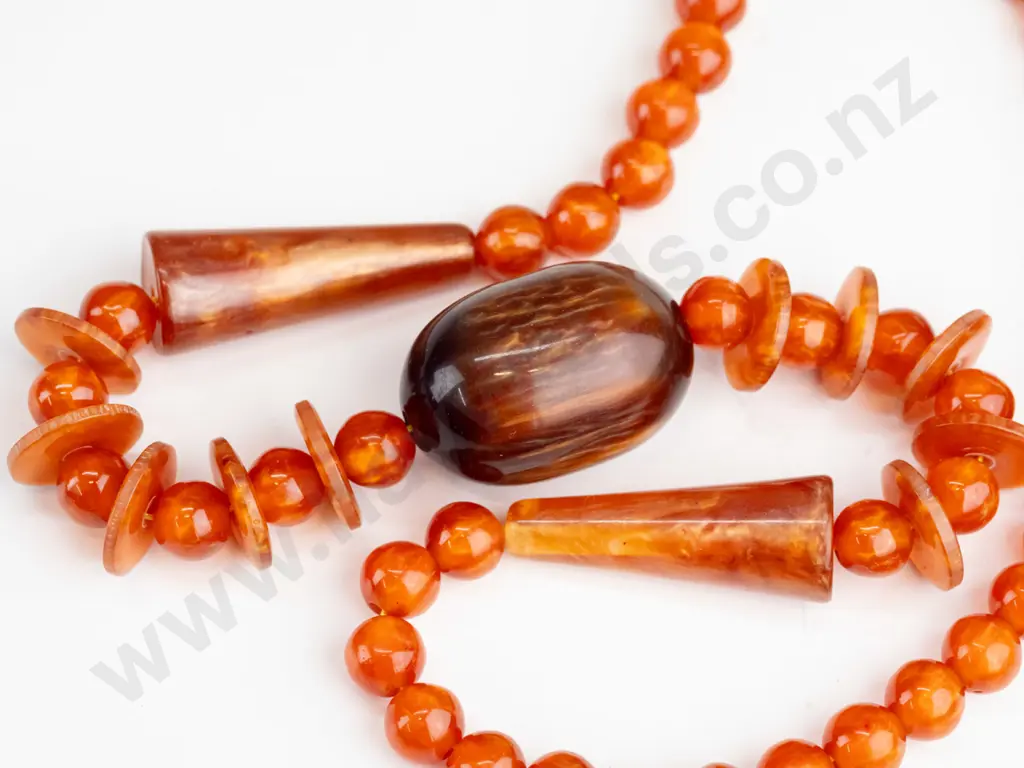 orange beaded necklace Image 1++