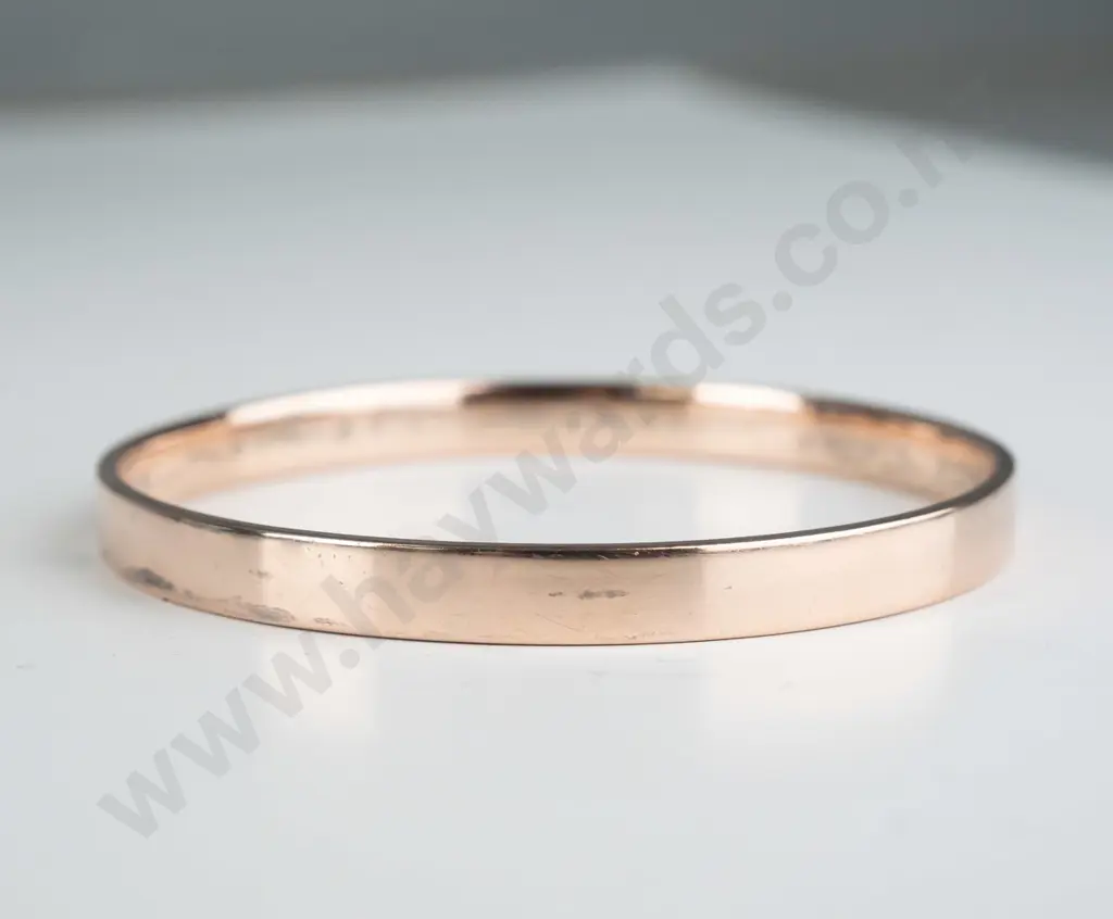 9ct? plated silver lined bangle Image 1++