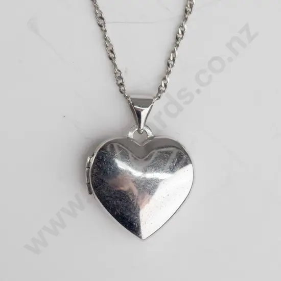 silver heart locket stamped 925