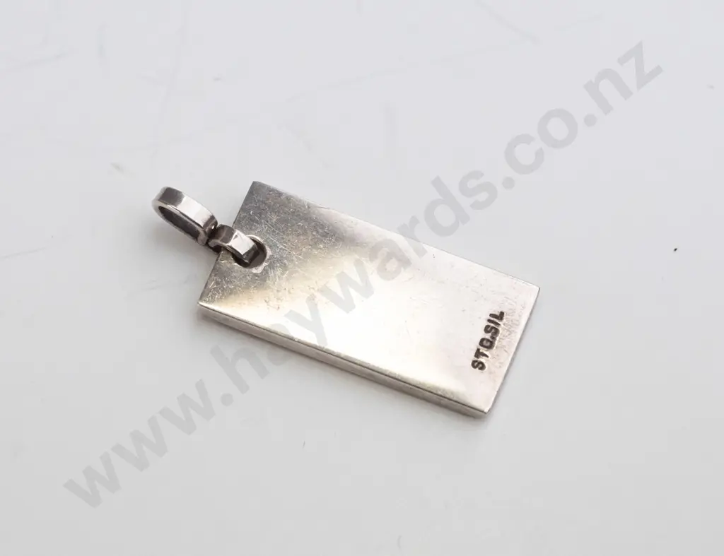 silver ingot with engraving & RGW stamped stg sil Image 1++